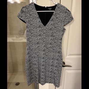 Express Black and White dress